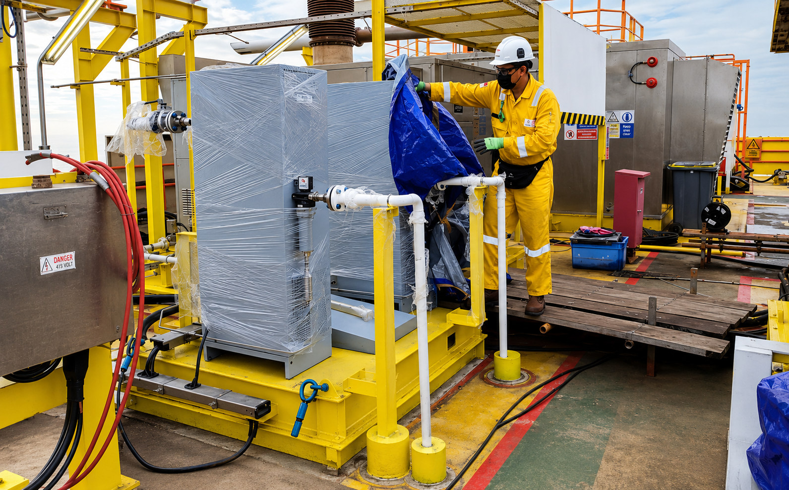 Offshore Air Compressor Skid Package System