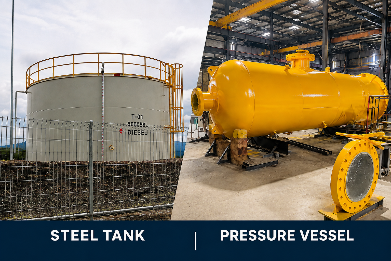 Perbedaan Steel Tank dan Pressure Vessel​